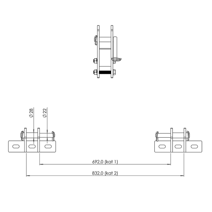 Adapter von Dreipunkt auf Euro/Trima